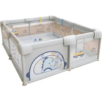Sonne Бебешка ограда Sonne - Kai grey Junior, с килим и топки за игра, 150 х 200 х 65 cm (SONNE1110)