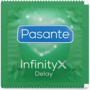 Pasante 12 бр. Задържащи презервативи с 8.5% Бензокаин Pasante Infinity X - насипни