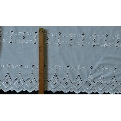 Záclona na vitrážku vyšívaná GARAM 60 cm