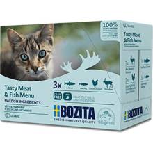 Bozita Cat kousky masa a ryb v omáčce 12 x 85 g