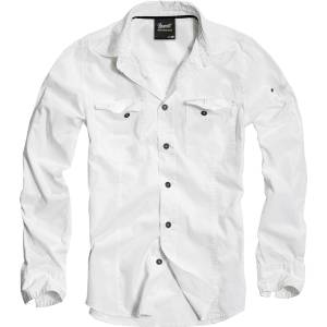 Brandit Мъжка риза в бял цвят Brandit Slim Fit whiteMODEL541 SALE - , размер XXL