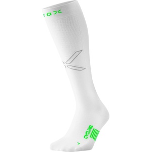STOX Energy Socks Мъжки чорапи за колоездене STOX Energy Socks Cycling Socks - White / Green Fluo - размер 40-43 (EU) (207-2102-0111)