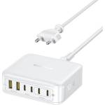 Baseus Зарядна станция Baseus EnerFill FH21, 120 W, 2xUSB Type-A + 4xUSB Type-C, бяла (E0120T01)