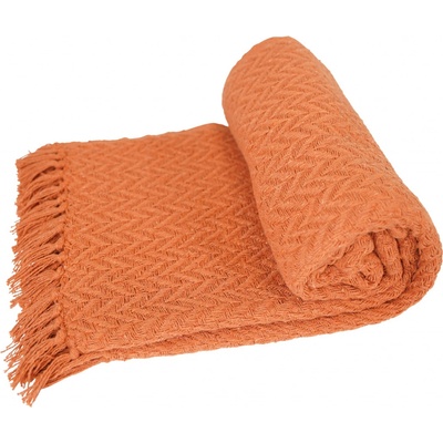 Lesli Living pléd ORANGE SIMPLE 125x150