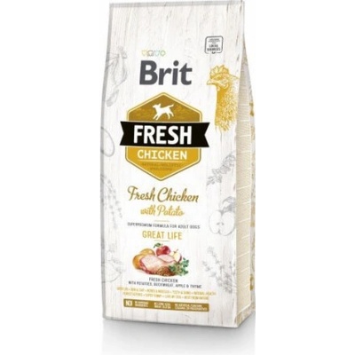 Brit Fresh Dospělý kuřecí maso jablko pohanka & brambor 12 kg