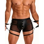 SuperLove See-through Stylish Men Boxer with Handcuffs 278 Black M