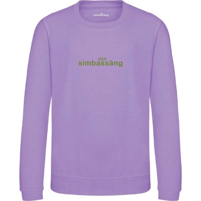 Dievčenská mikina s vyšívaným logom norsken lilac