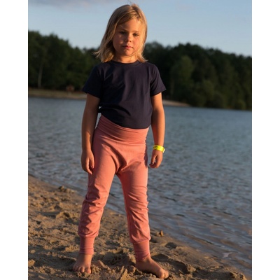 JOŽÁNEK Dětské baggy tepláky LEHKÉ starorůžové