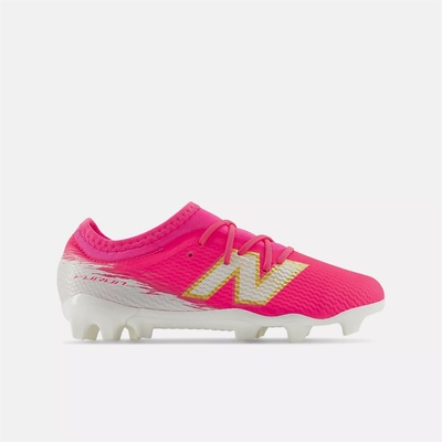 New Balance Детски футболни бутонки New Balance Unisex Kids' Furon . 3 Firm Ground Football Boots - Pink/White