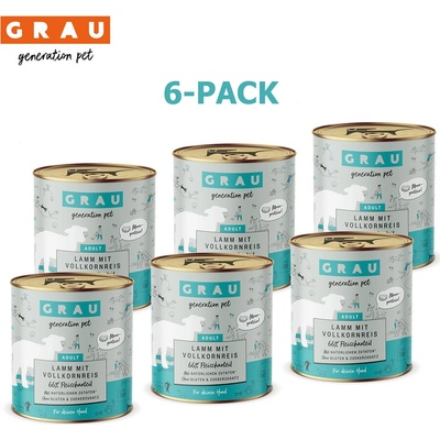 Grau Adult Jahňacie s celozrnnou ryžou 6 x 800 g