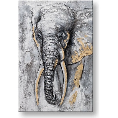 Maľovaný obraz na stenu SLON 40x60 cm - 40×60 cm / Klasický 2 cm