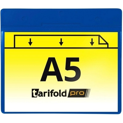 Tarifold Kapsa A5, identifikační, magnetická, PVC 350 mikronů, na šířku, modrá, 10 ks