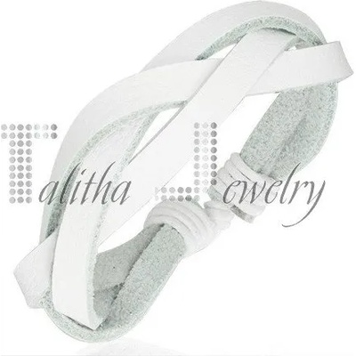 Talitha Бяла кожена гривна