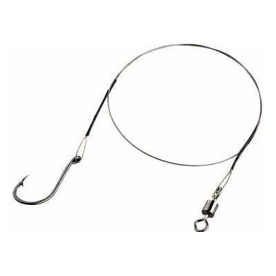 Zebco ocelové lanko s jednoháčkem 1x7 Single Hook Trophy Steel Trace 60cm 6kg