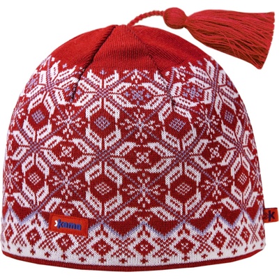 Kama pletená merino čepice A57 červená
