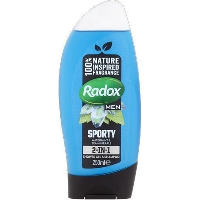 Radox Sport Mint And Sea Salt 3-in-1 Shower Gel, Sprchovací gél pre pánov, 450 ml,