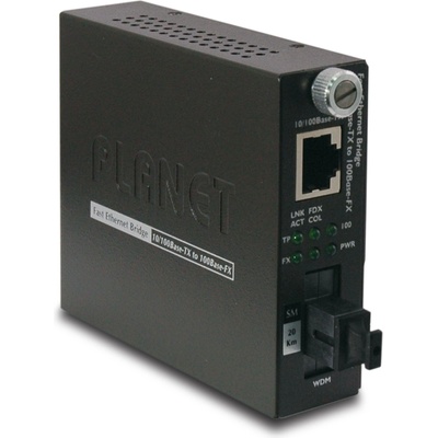 PLANET FST-806B60 мрежов медиен конвертор 100 Мбит/с 1550 nm Единичен режим Черен (FST-806B60)