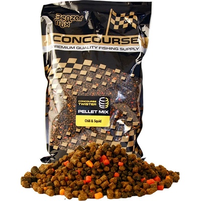 Benzar Mix Concourse Twister Pellet Mix 800g Chili Squid Pelety