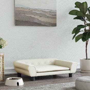 vidaXL Кучешко легло Кремаво 70x48x22 см кадифе (172018)