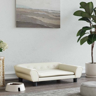 vidaXL Кучешко легло Кремаво 70x48x22 см кадифе (172018)