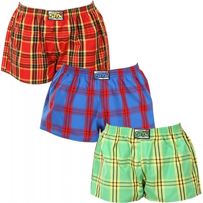 Styx 3PACK dámske trenky klasická guma viacfarebné (3K101114)