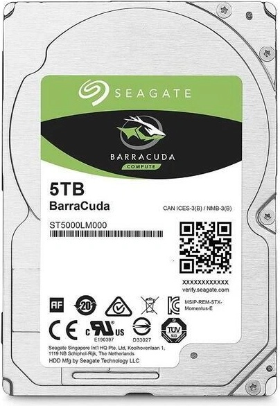 Seagate BarraCuda 2.5 5TB 5400rpm 128MB SATA3 (ST5000LM000)
