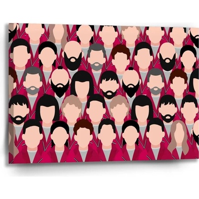 Sablio Obraz Money heist Anonymné tváre - 90x60 cm
