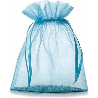 Darčekový sáčok Organza – tyrkysový 17 × 22 cm