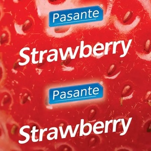 Pasante 12 бр. Ароматни презервативи Pasante Strawberry - насипни