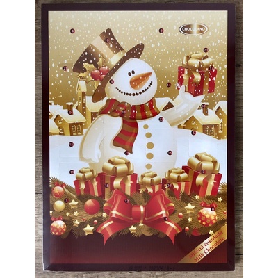 Chocoland kalendář Sněhulák s mašlí 50g