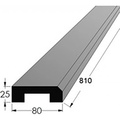 Dveřní práh s drážkou - O BK 800x80 x 25 – Zbozi.Blesk.cz