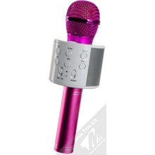 Karaoke bluetooth mikrofon WS 858 Barva: Tmavě růžová