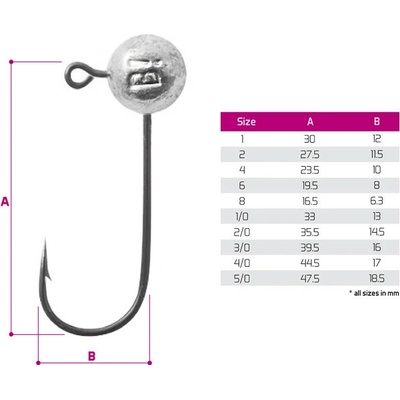 Delphin Jigová hlava bez límečku BOMB vel.5 3g 5 ks