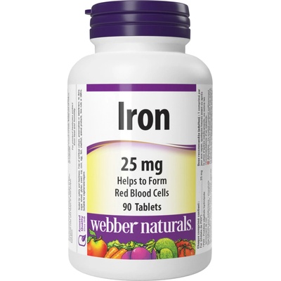 Webber Naturals Železo 25 mg 90 tabliet