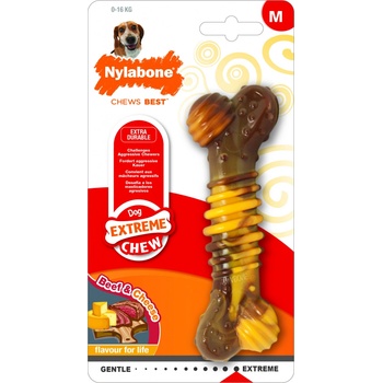 Nylabone Extreme Chew Texture Bone Steak&Cheese M