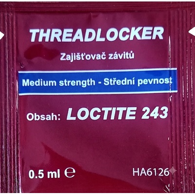 Loctite 243 - 0,5 ml, strednepevnostný, 0,5 ml