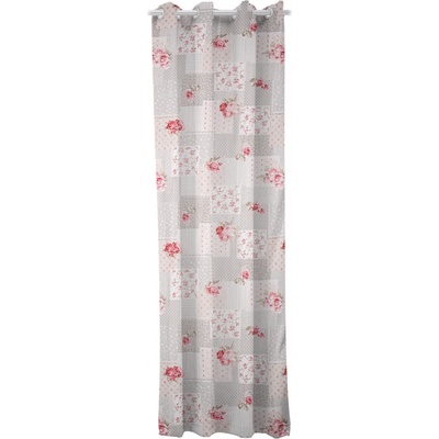 Dakls Závěs Patchwork šedá, 140 x 250 cm