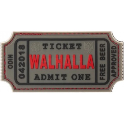 JTG Nášivka JTG - Ticket to Walhalla, šedá
