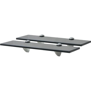 vidaXL Подвижни рафтове, 2 бр, стъкло, 40x10 см, 8 мм (3051503)