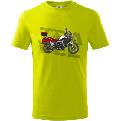 Cestovná enduro červená tričko detské limetková
