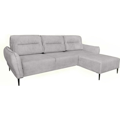 TEDIVA Десен ъглов диван libertad с механизъм за сън-Сребърно сиво (mmpal22rm-clo81)