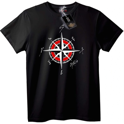 NOONEBRAND Тениска Морски компас - 3XL, White