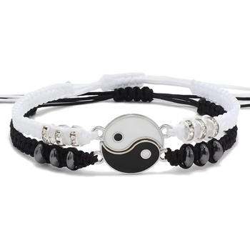 HARAHU Гривни VO-33514 Yin Yang - Черна / Бяла KP33514 (VO-33514)