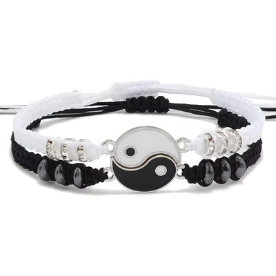 HARAHU Гривни VO-33514 Yin Yang - Черна / Бяла KP33514 (VO-33514)