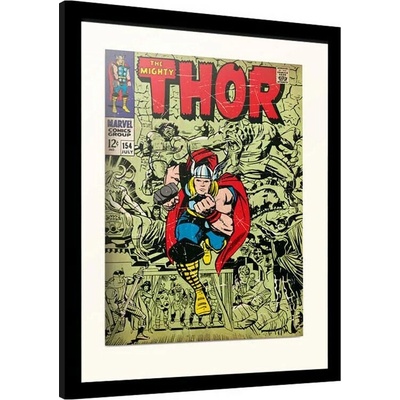 Rámovaný Obraz - Marvel - Thor, 34.5 × 44.3 cm