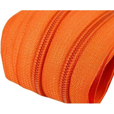 Zip spirálový 5 mm metráž pro jezdce typu POL 158 oranžová