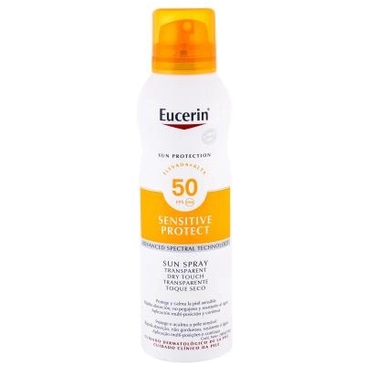 Eucerin Sun Sensitive Protect Sun Spray Dry Touch SPF50 прозрачен слънчезащитен спрей 200 ml
