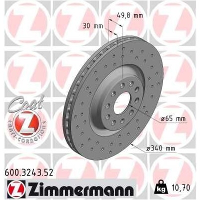 Brzdový kotouč ZIMMERMANN 600.3243.52 (600324352)