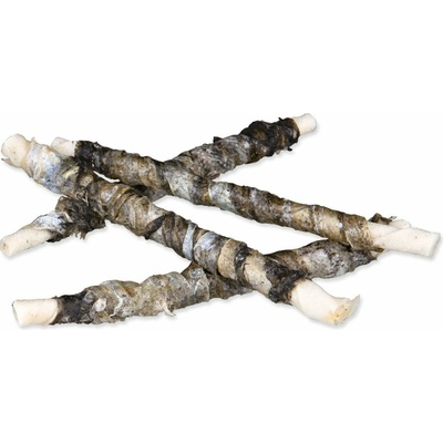 Trixie DentaFun buvolí kůže obalená rybou rolky 12 cm 10 ks
