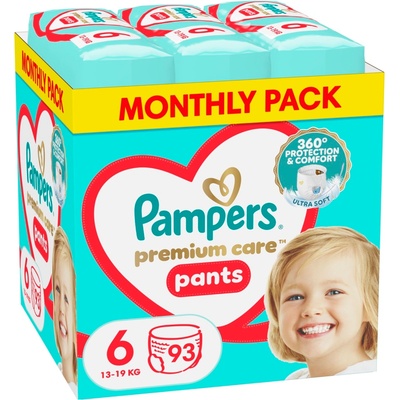 Pampers Пелени гащи Pampers Premium Care - Размер 6, 15+ kg, 93 броя (1100036520)